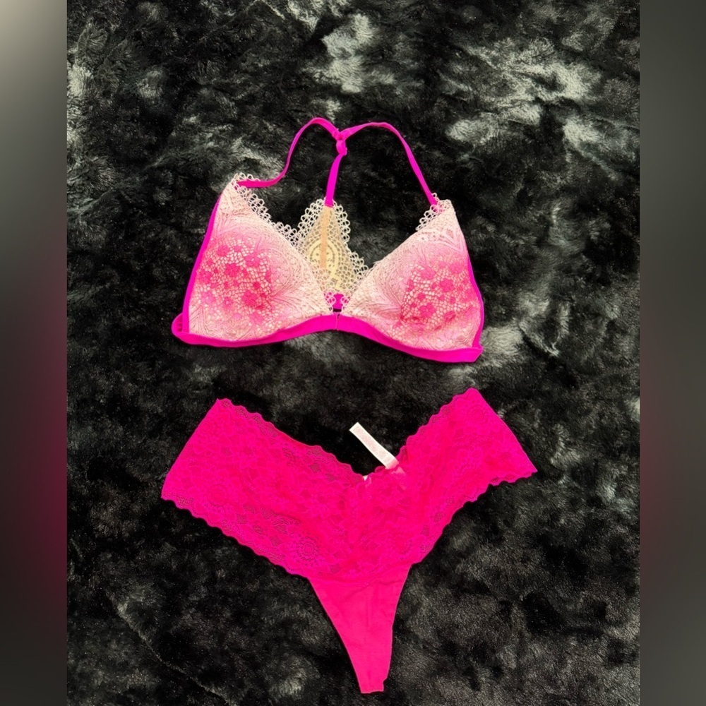 Victorias Secret Pink ombré  Bralette Set